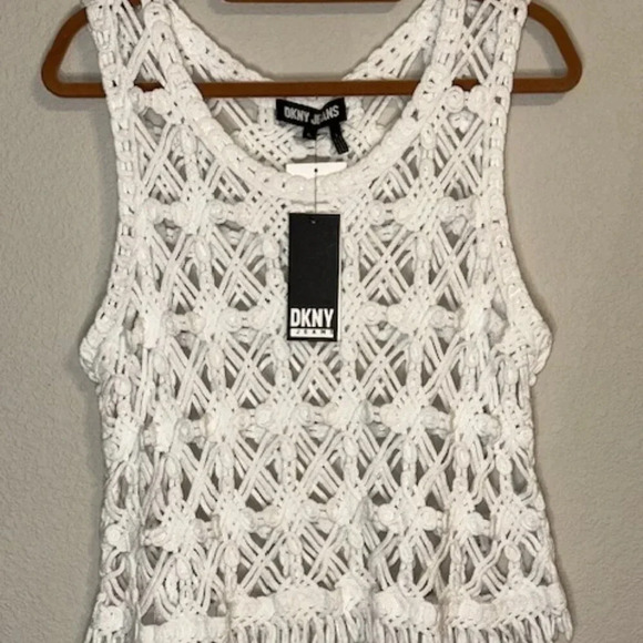 DKNY Jeans Tops - DKNY Crochet Scoop Neck Tank Top - NWT